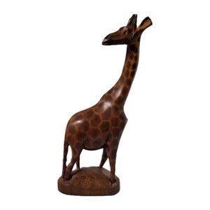 Vintage Pier 1 Giraffe Wooden Handcarved Handpainted Figurine Statue Art Wood